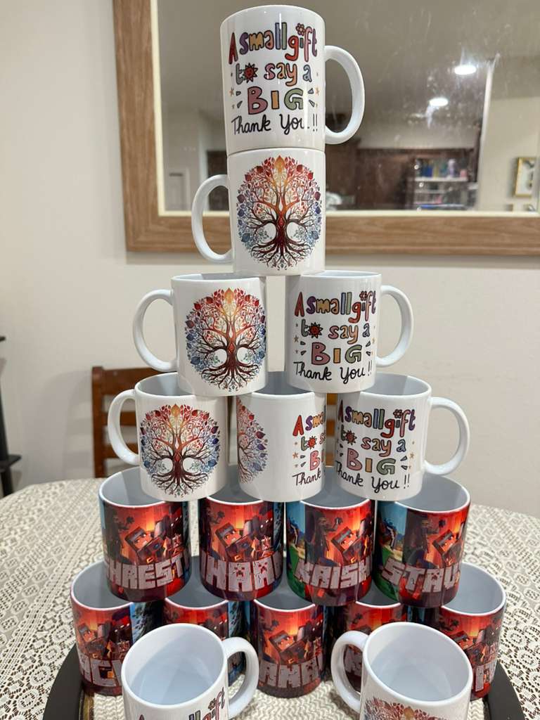 Custom printed mugs