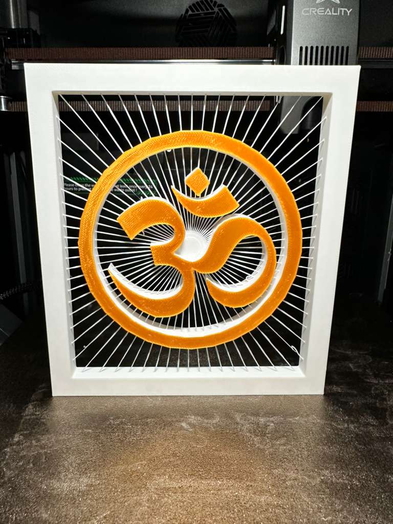 3D printed Om wall art